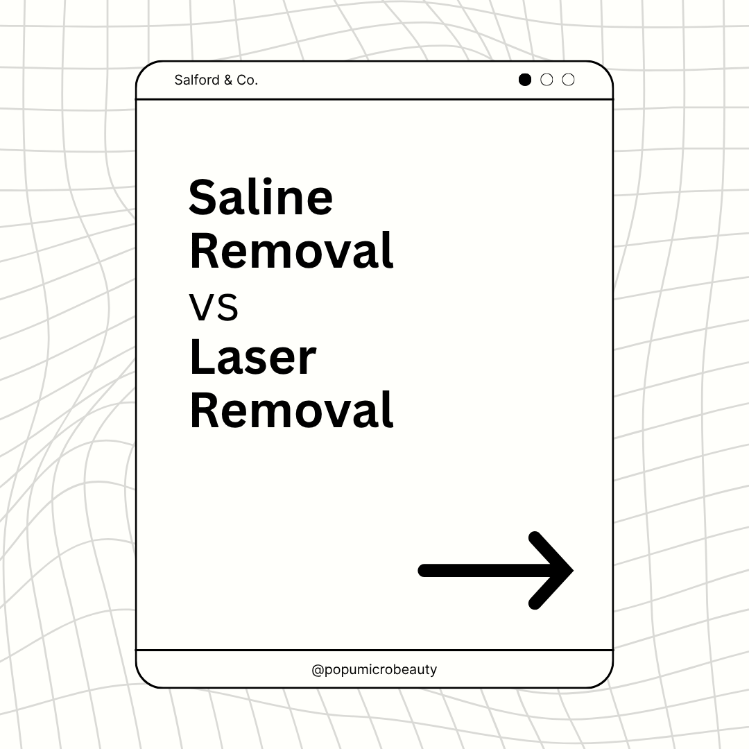 PMU Tips(53)--How to Choose Pigments That Fade Better & Remove Safer and The contrast of Saline Removal and Laser Removal