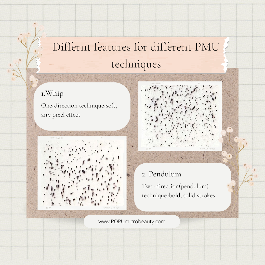 The different features for different PMU techniques( Whip/Pendulum)--popumicrobeauty