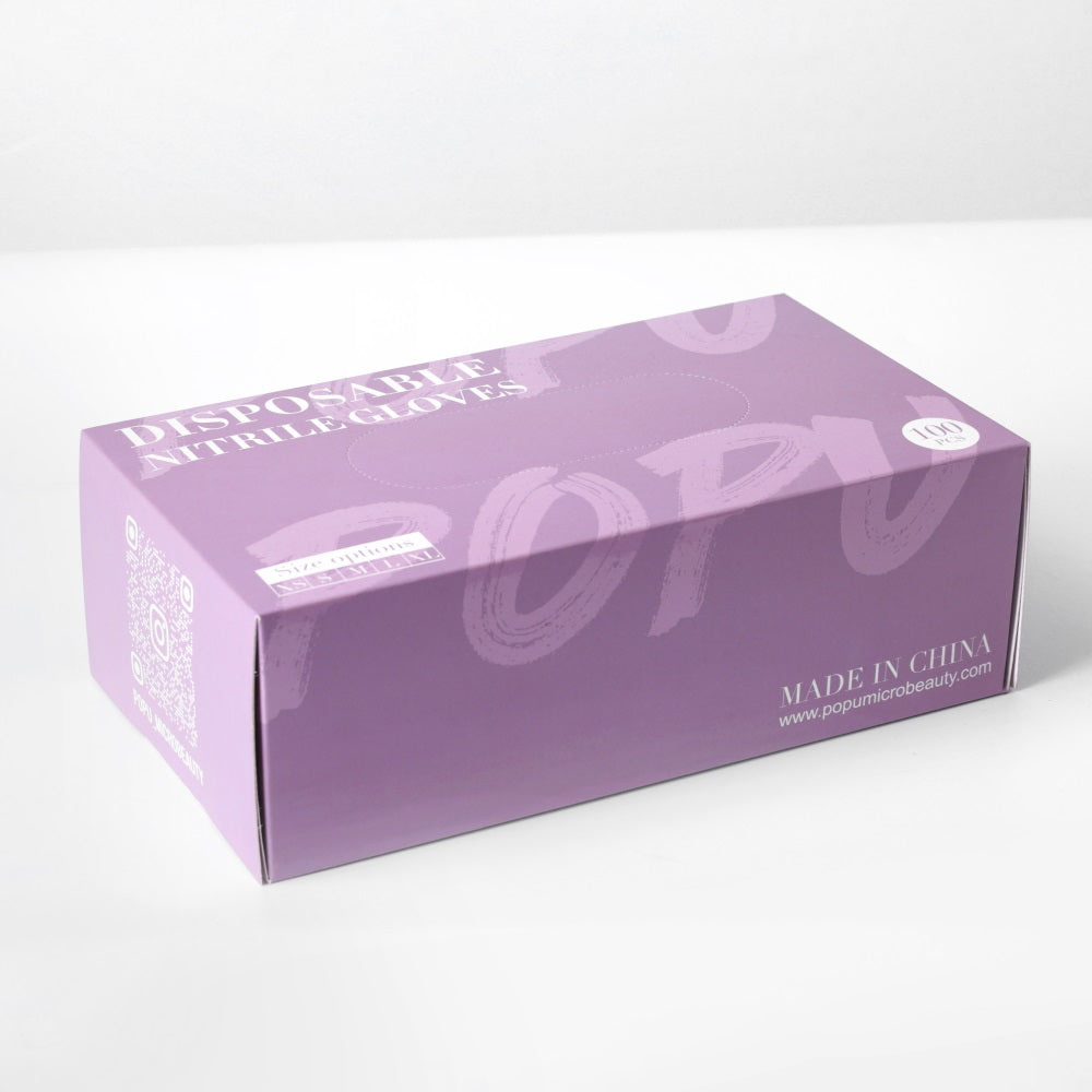 POPU Permanent Makeup Disposable Nitrile Gloves(100Pcs) - POPU MICRO BEAUTY