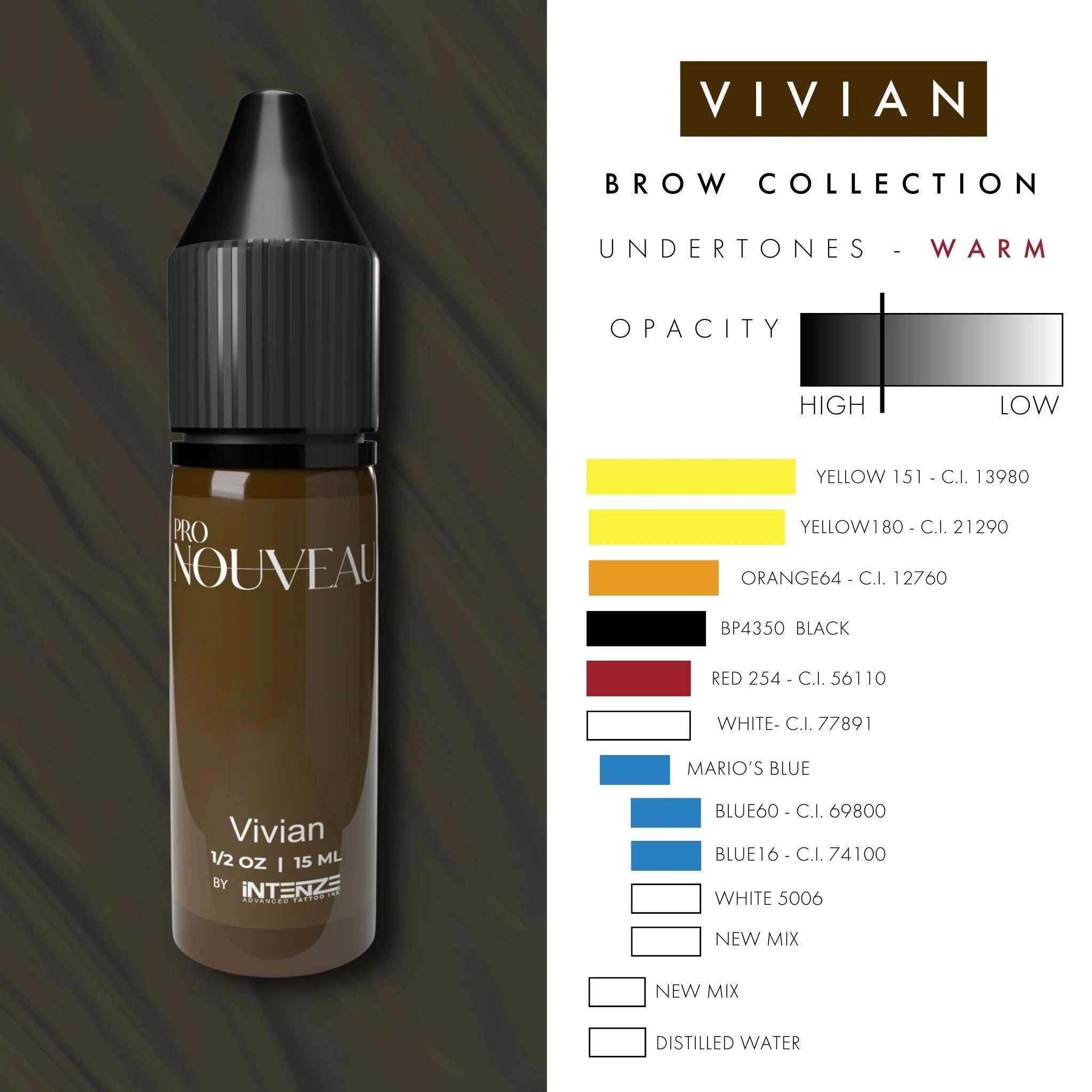 Pro Nouveau - Brows Pigment Full Set - POPU MICRO BEAUTY