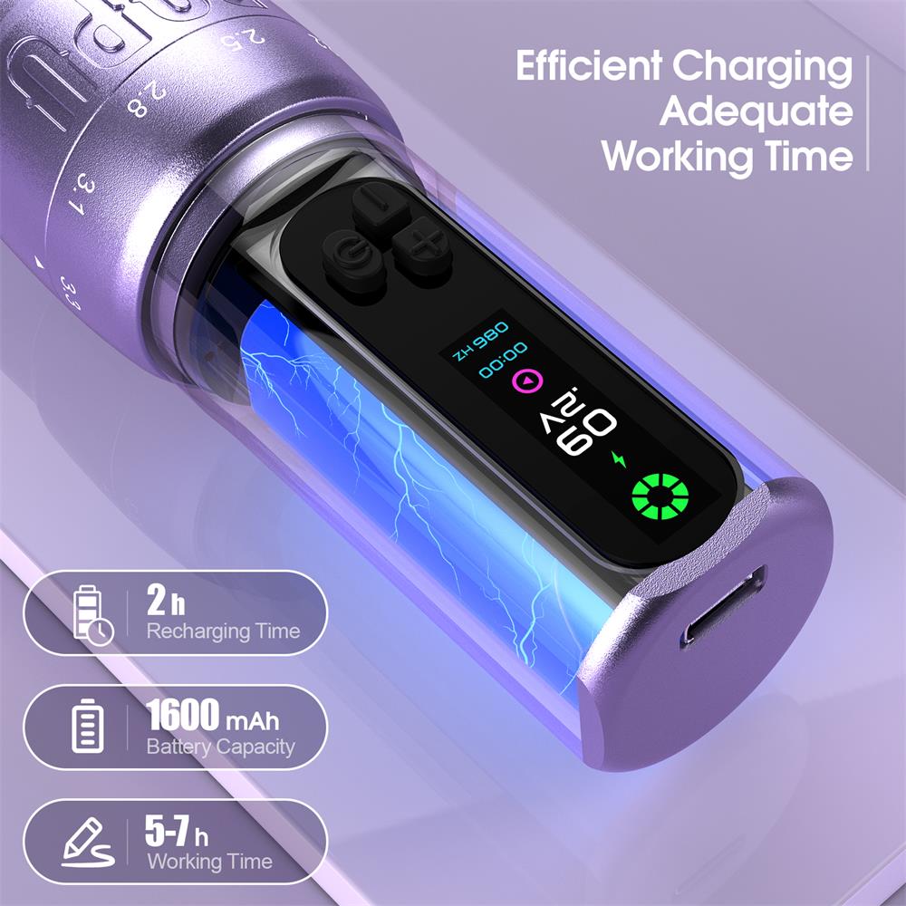 POPU DIVA Adjustable Stroke wireless PMU Pen Machine - POPU MICRO BEAUTY