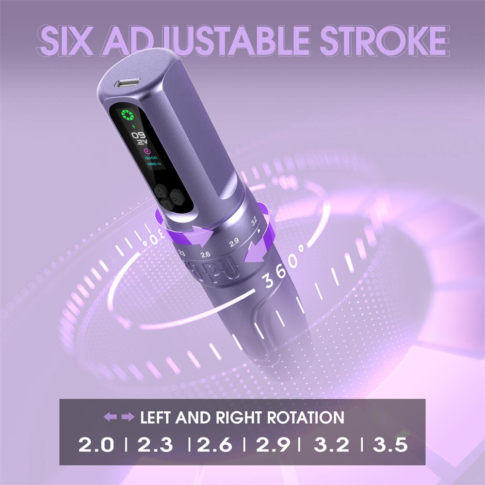 POPU DIVA Adjustable Stroke wireless PMU Pen Machine - POPU MICRO BEAUTY