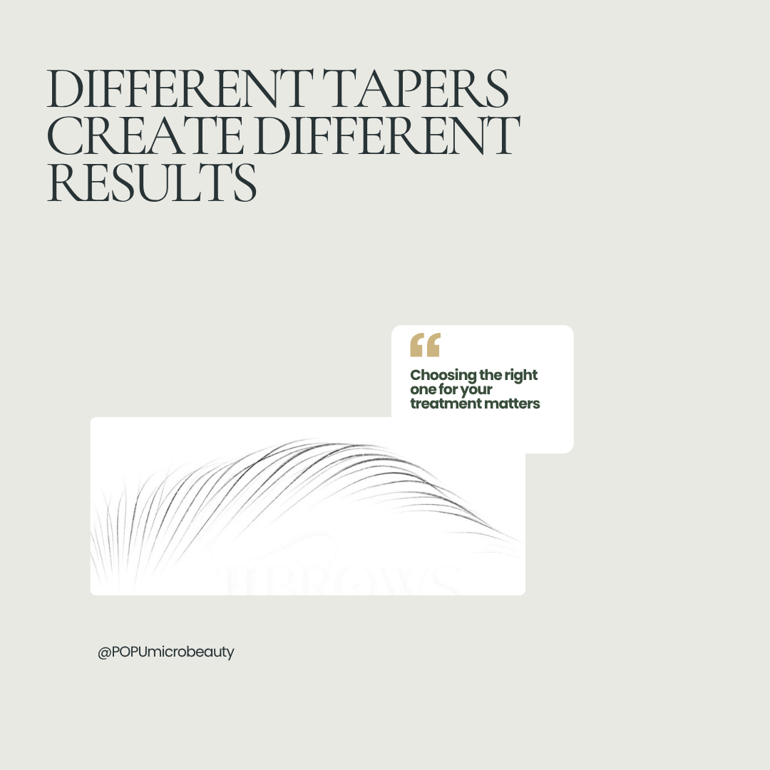 Different needle tapers create different effects and Why Tapers Matter for Results popumicrobeauty