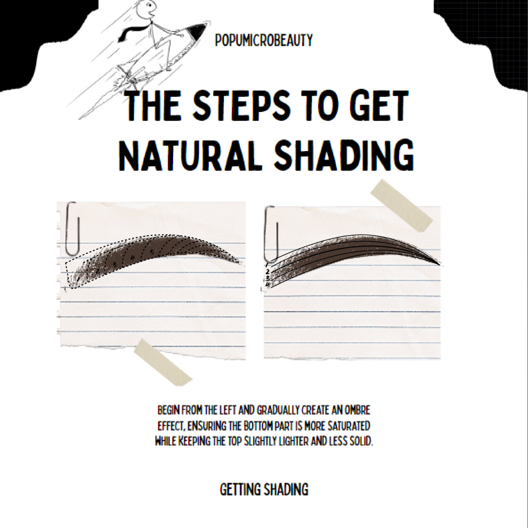 PMU Tips(23)--How to get natural shading and the voltage for eyebrow tattooing popumicrobeauty