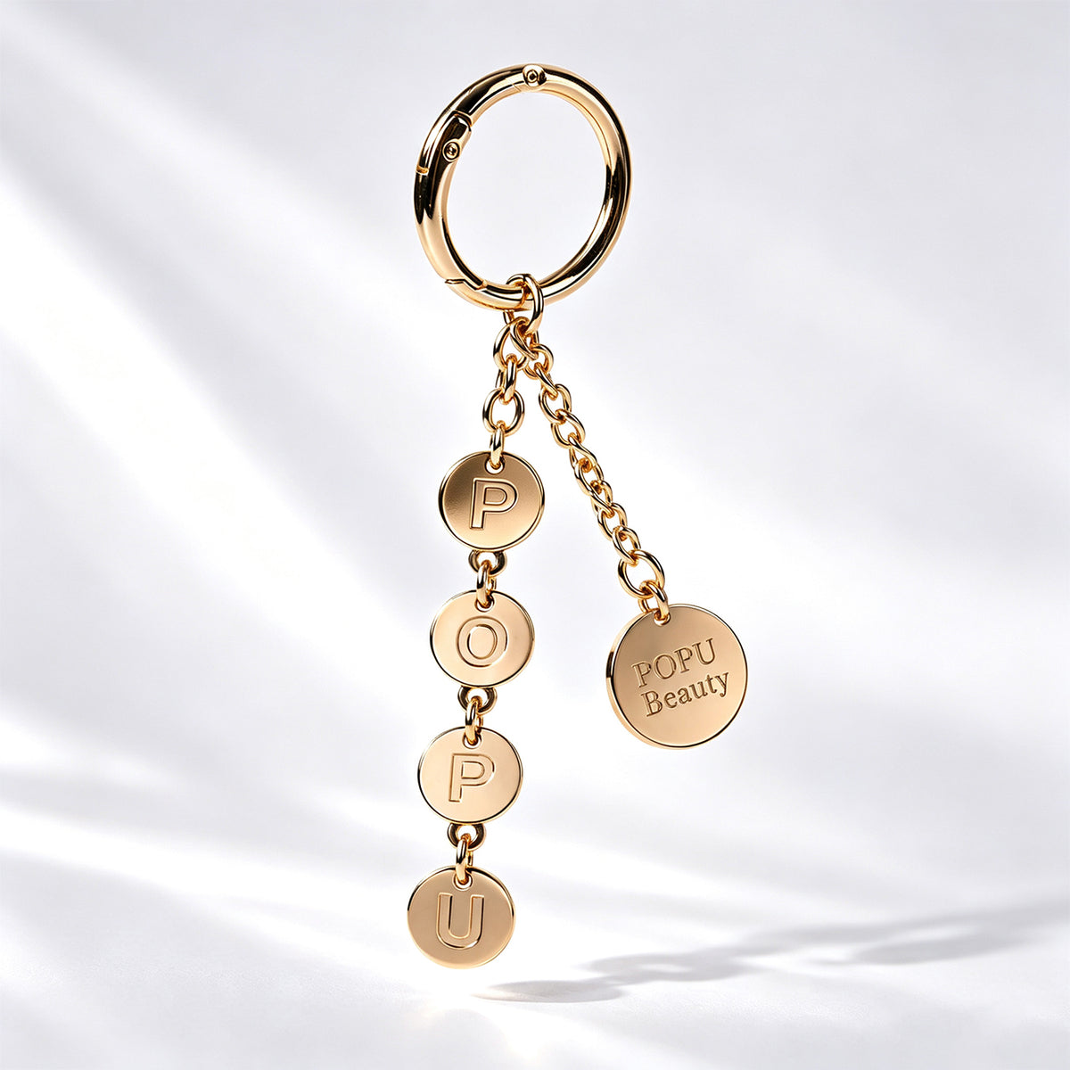 POPU Pearl Beaded Mini Bag with POPU Charm Keychain
