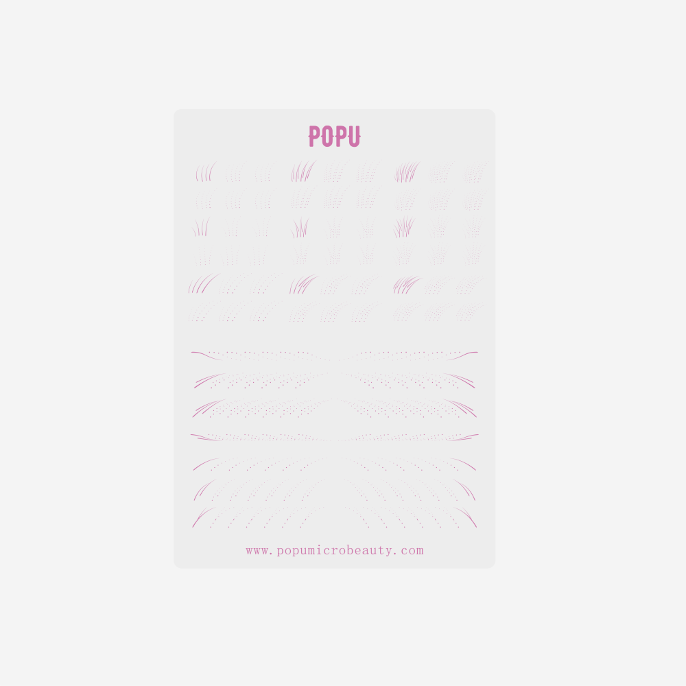 POPU New Double Side PMU Practice Pads 5 Sheets - POPU MICRO BEAUTY