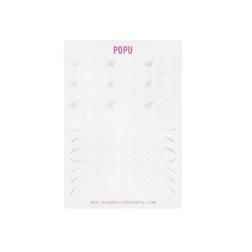 POPU New Double Side PMU Practice Pads 5 Sheets - POPU MICRO BEAUTY