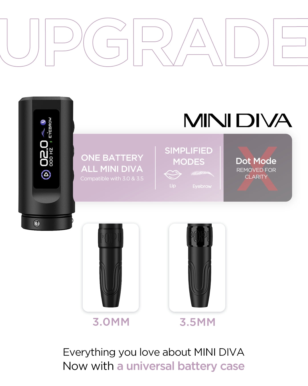 POPU MINI DIVA 2V Start-up Wireless PMU Machine with 3.0mm Stroke